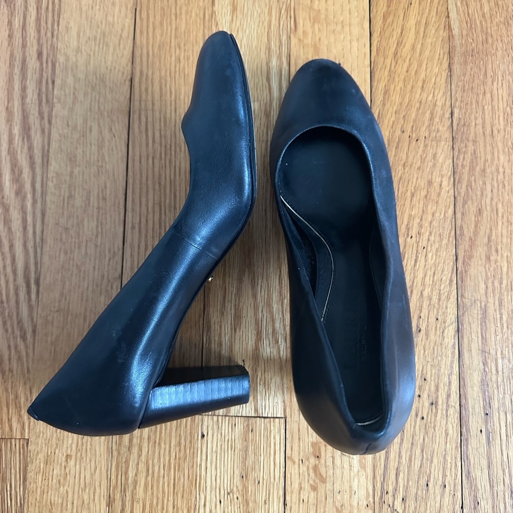 Ralph Lauren Black Leather Heels